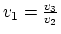 $v_1=\frac{v_3}{v_2}$