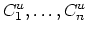 $C_1^u,\ldots,C_n^u$